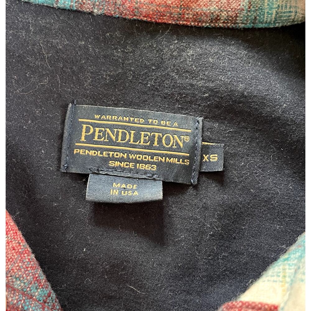 Pendleton Women's Plaid Gambler Wool Western Shirt - XS - Picture 3 of 4
